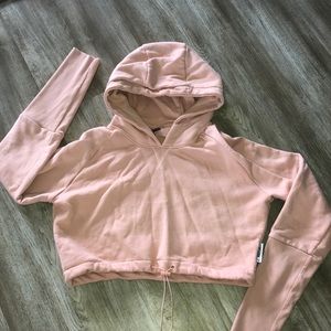 GYMSHARK Blush Cropped Hoodie